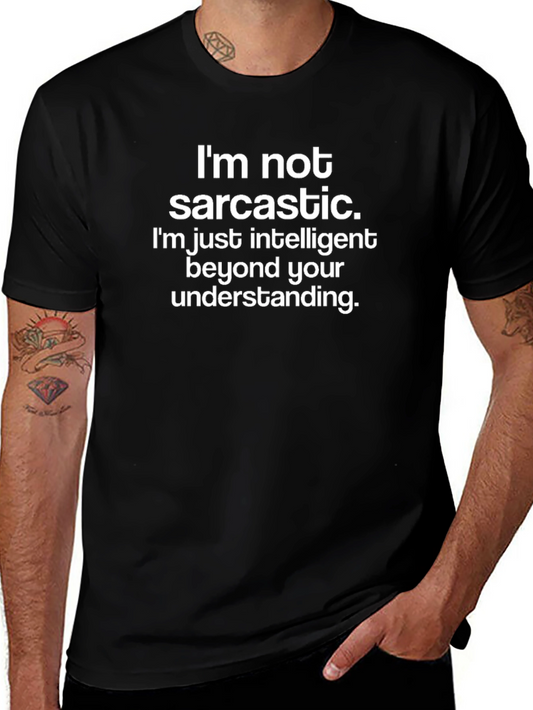 Sarcastic? Intelligent T-Shirt - Black Cotton