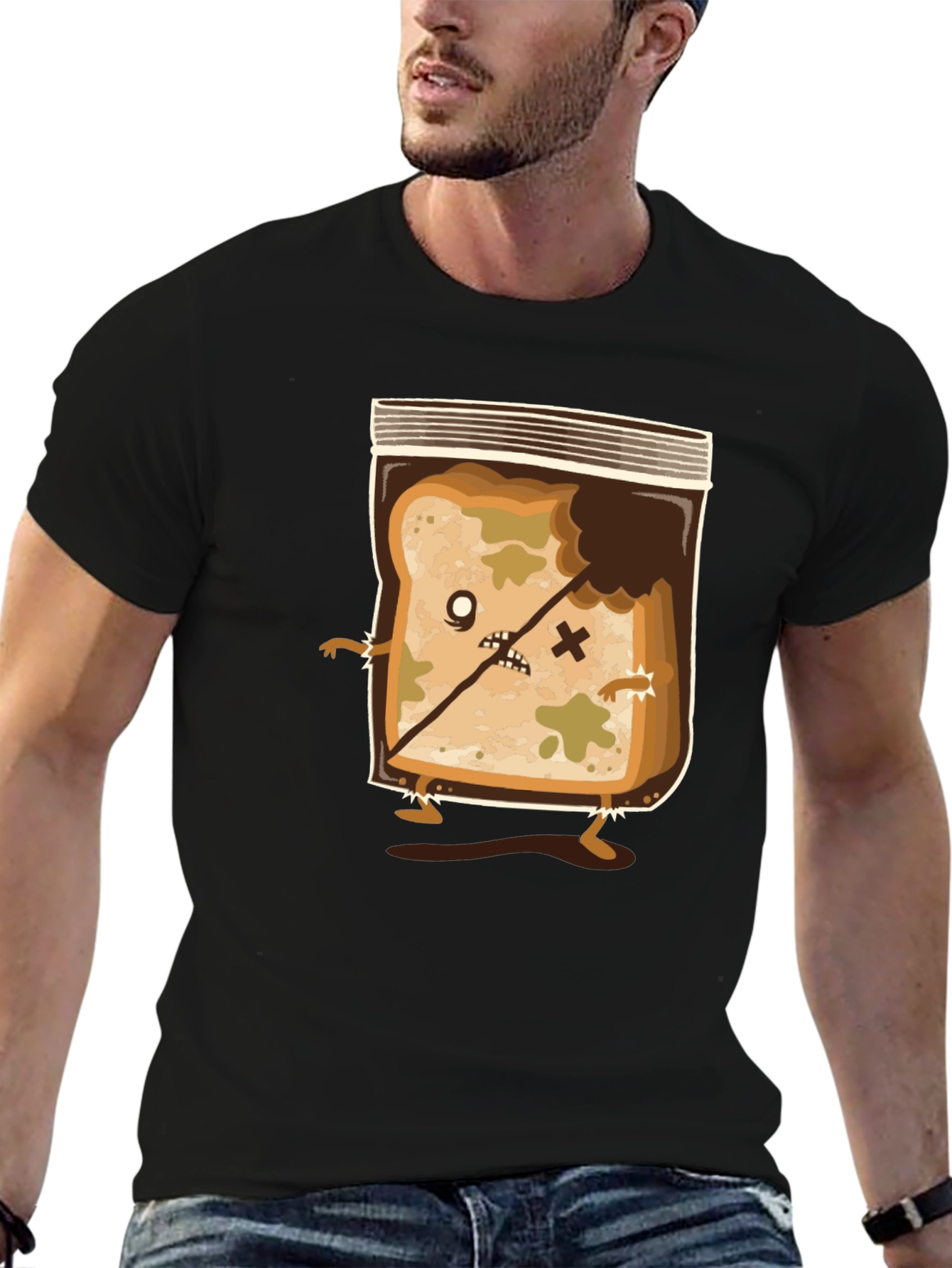 Zombie Moldy Bread Funny Graphic Tee