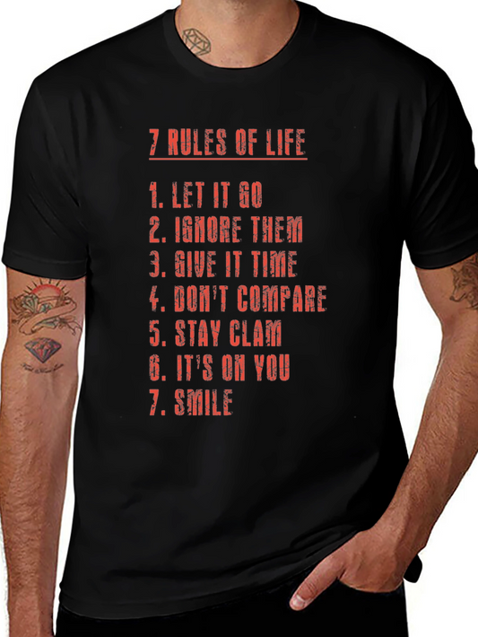 7 Rules of Life Graphic T-Shirt