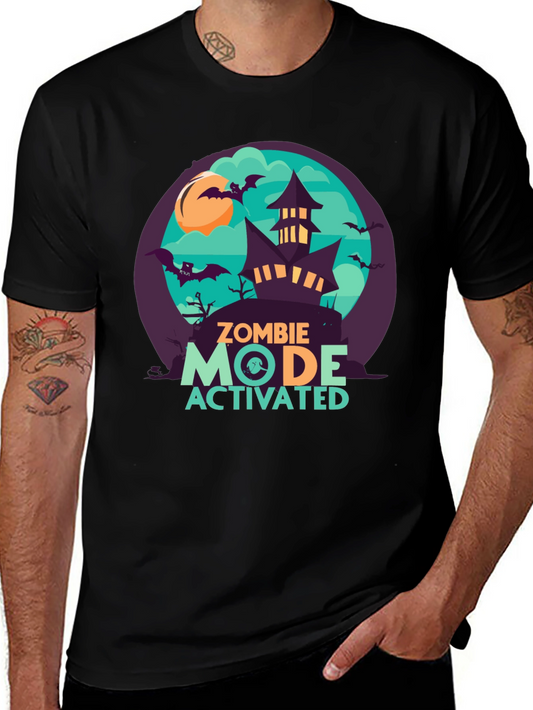 Zombie Mode Activated Graphic Tee - Halloween