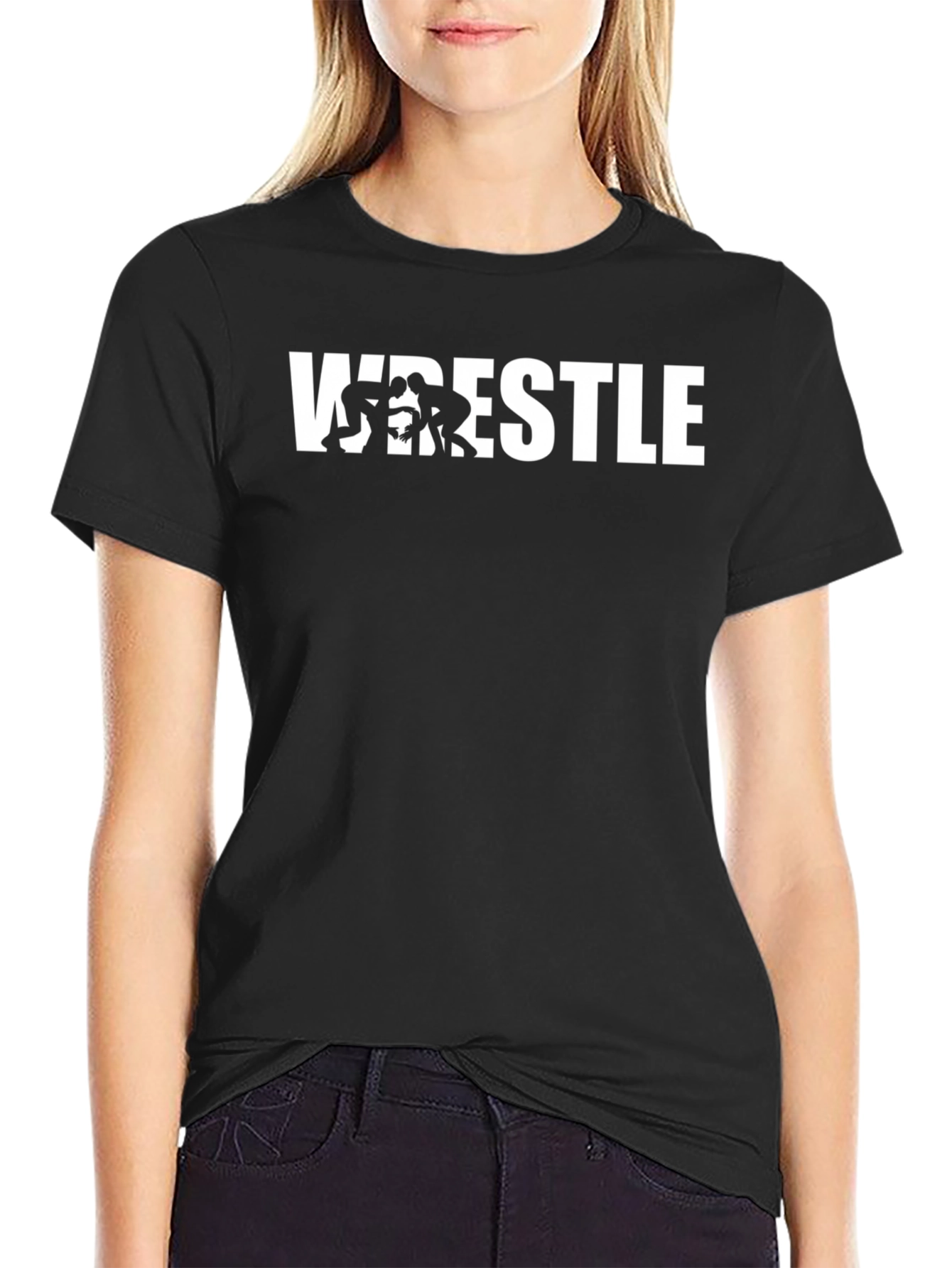 Wrestle Graphic T-Shirt - Black Cotton Tee
