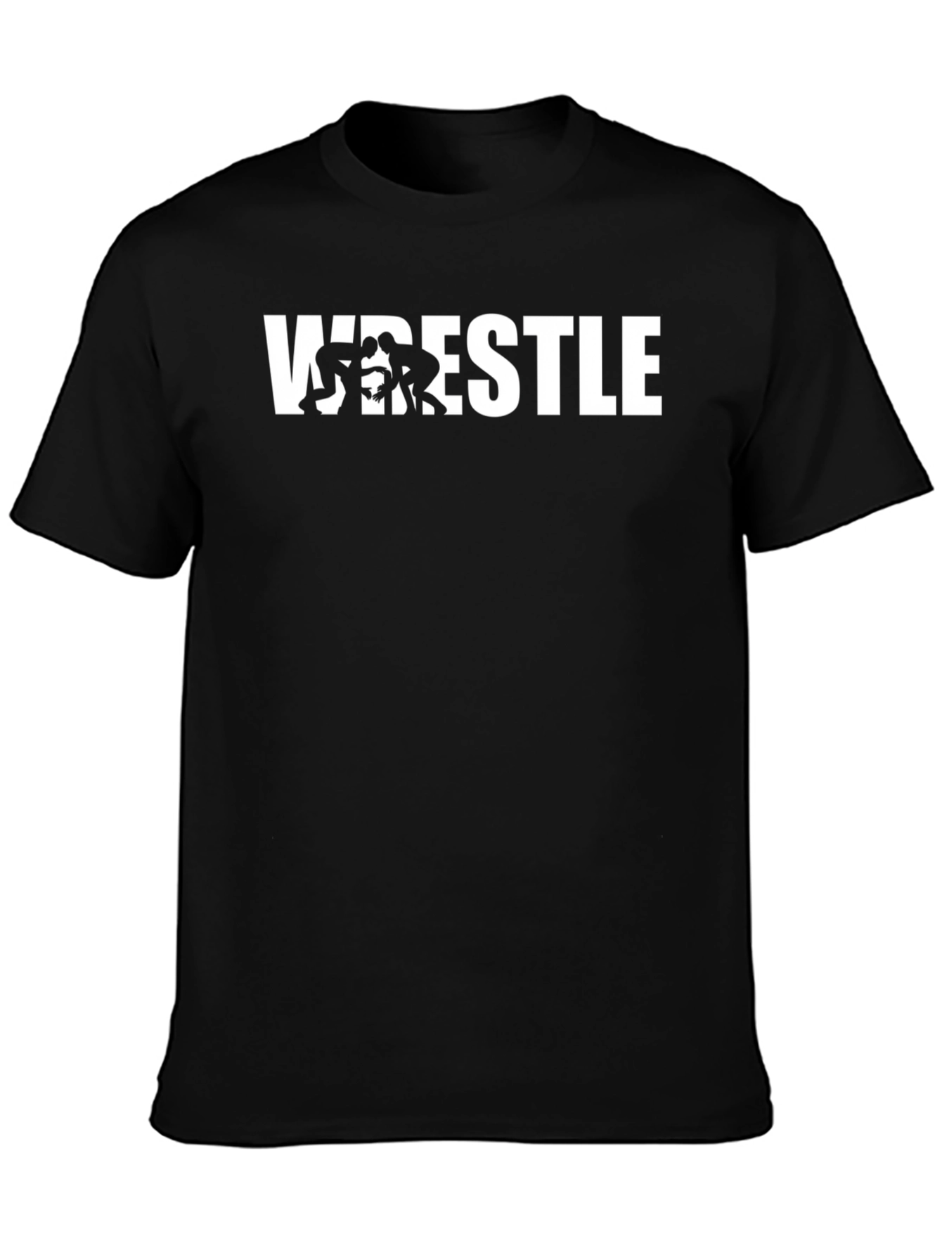 Wrestle Graphic T-Shirt - Black Cotton Tee