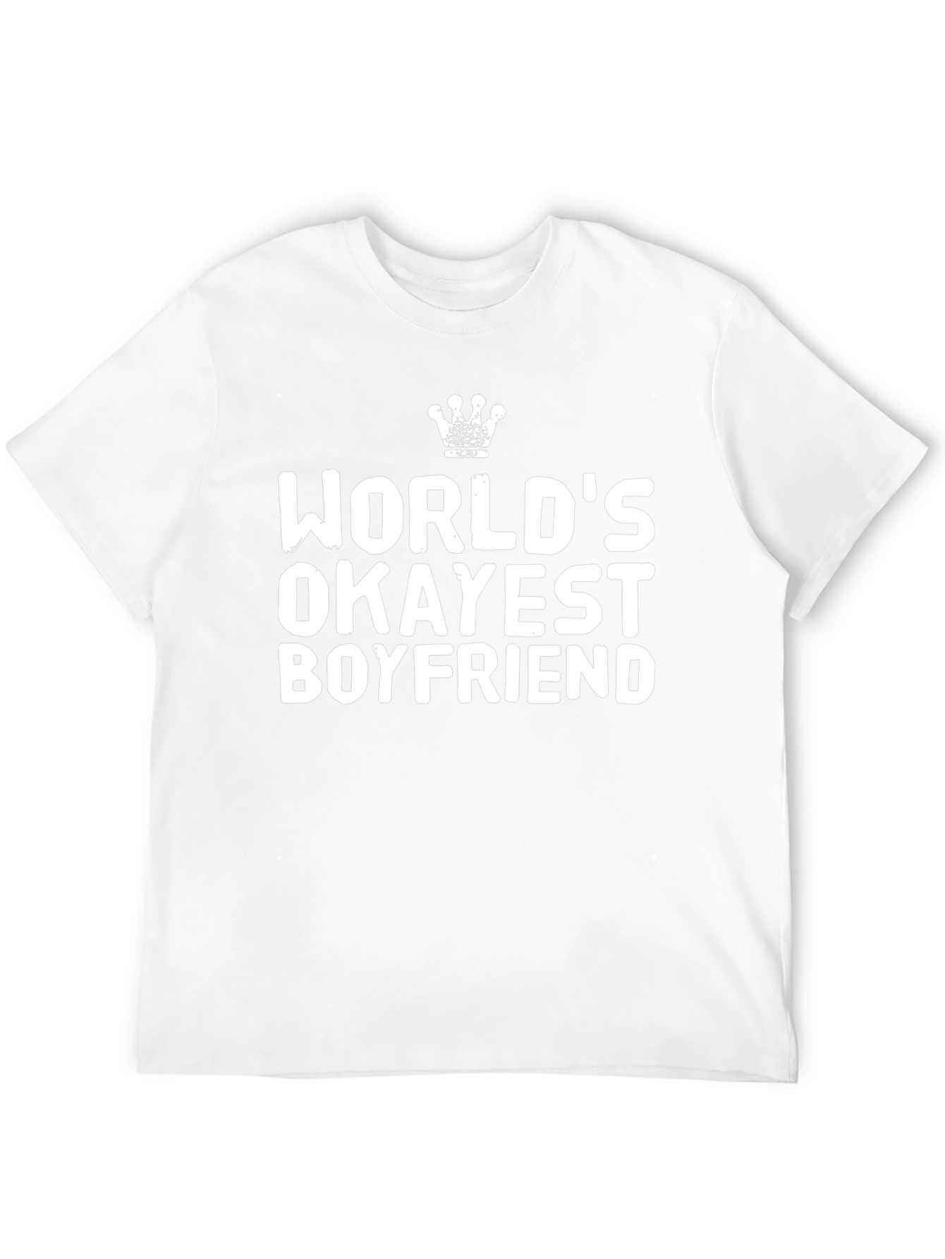 Worlds Okayest Boyfriend Black T-Shirt