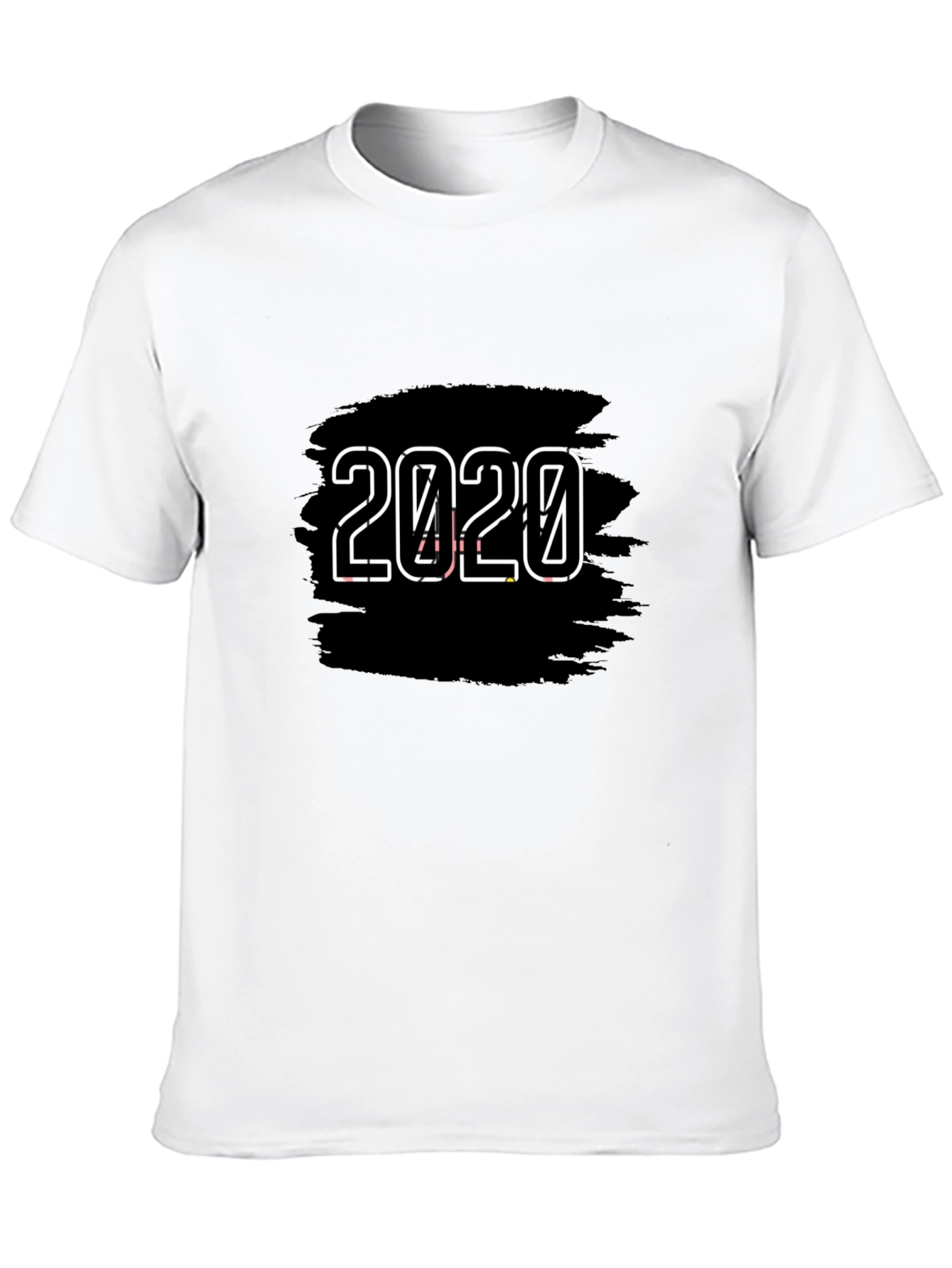 2020 Graphic Print Black T-Shirt