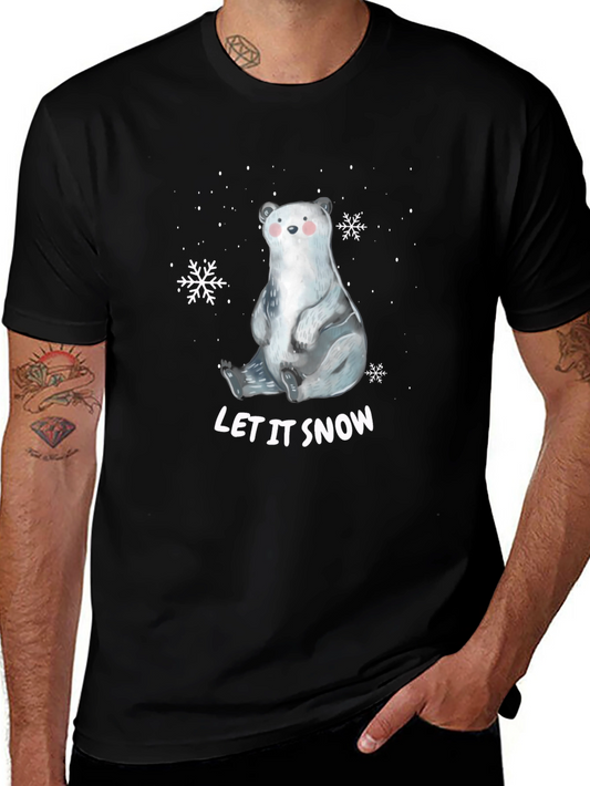 Winter Bear Graphic Tee - Let It Snow