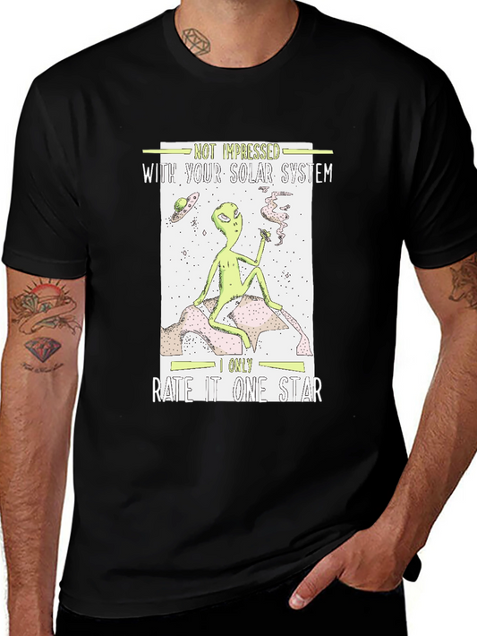 Alien One Star Review T-Shirt - Funny Space Graphic Tee