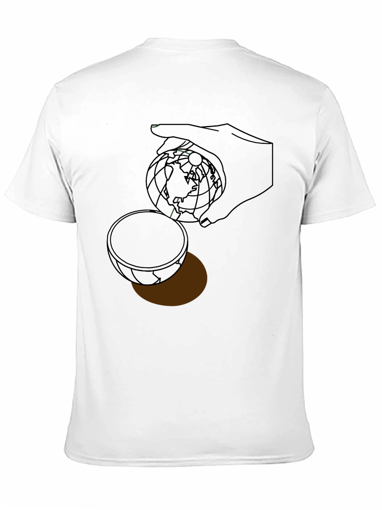 Abstract Globe Graphic Print T-Shirt
