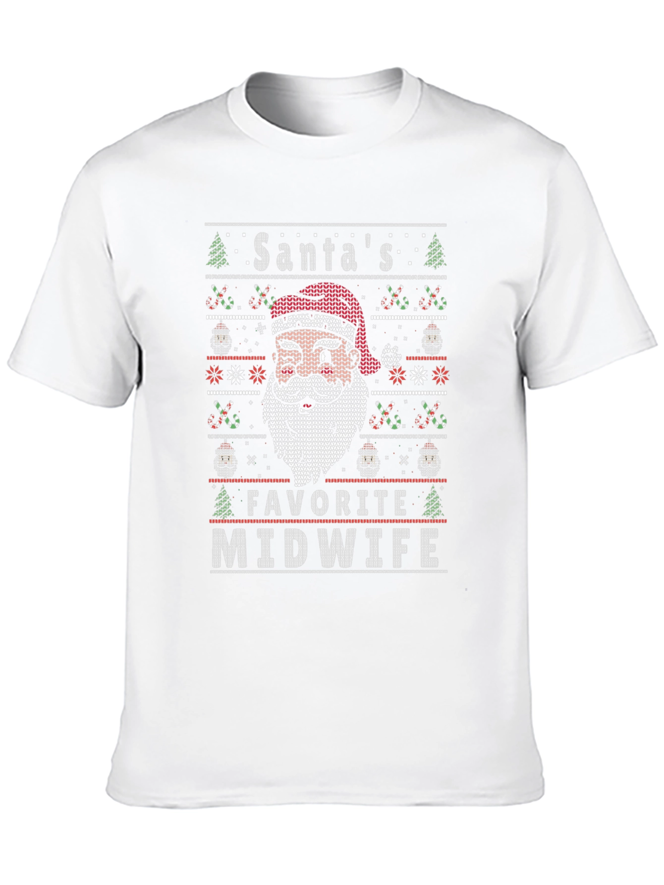 Santas Favorite Midwife Ugly Christmas Sweater T-Shirt