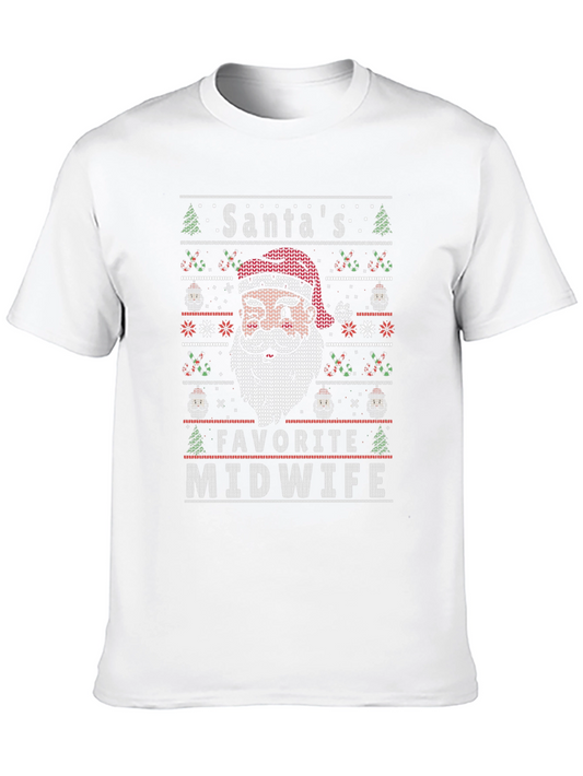 Santas Favorite Midwife Ugly Christmas Sweater T-Shirt