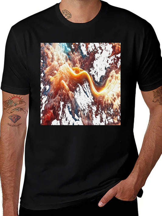 Abstract Art Graphic Tee - Modern Casual Style