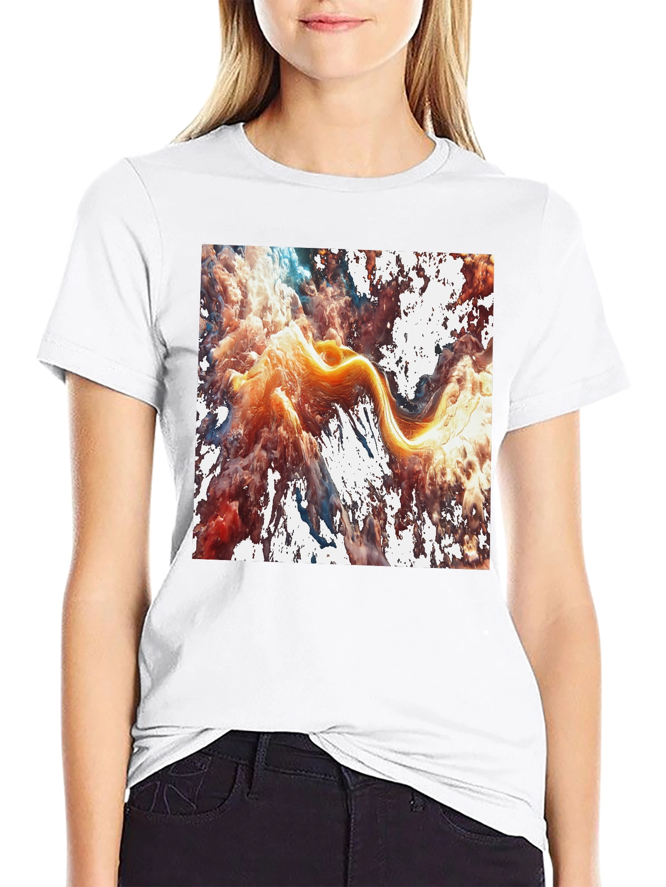 Abstract Art Graphic Tee - Modern Casual Style
