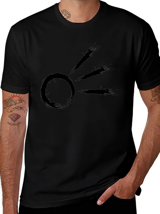 Zen Sun Black T-Shirt - Modern Graphic Tee