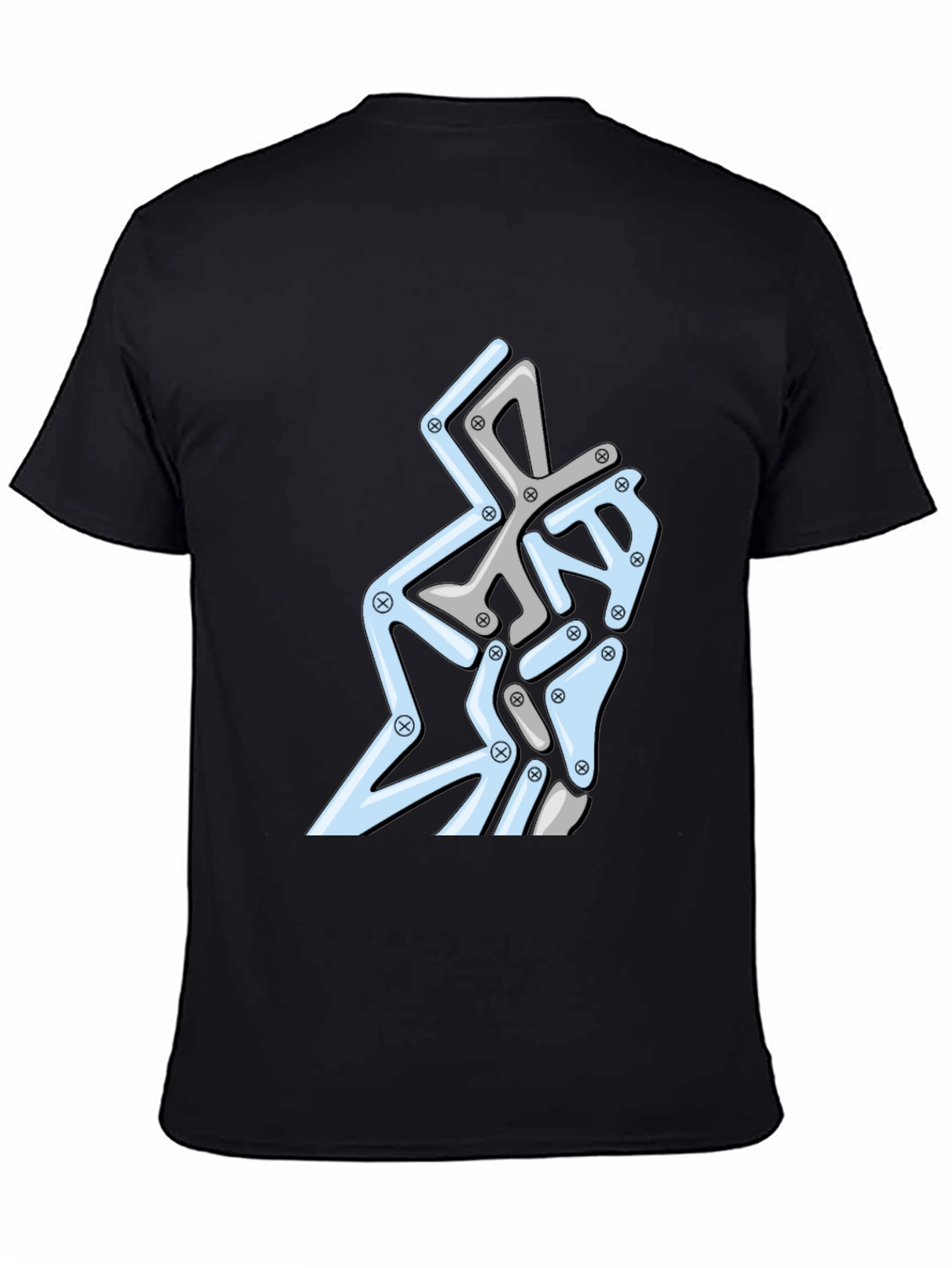 Abstract Geometric Graphic Print Tee - Modern Design