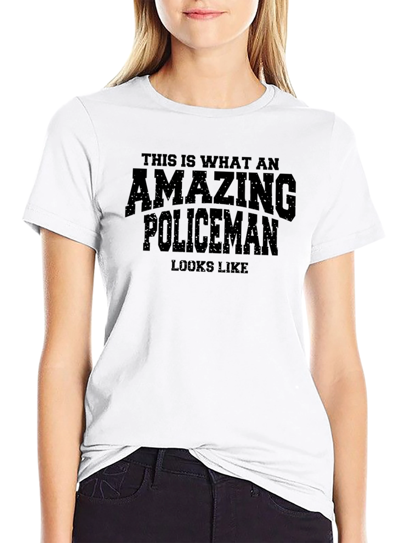 Amazing Policeman Graphic Tee - Black