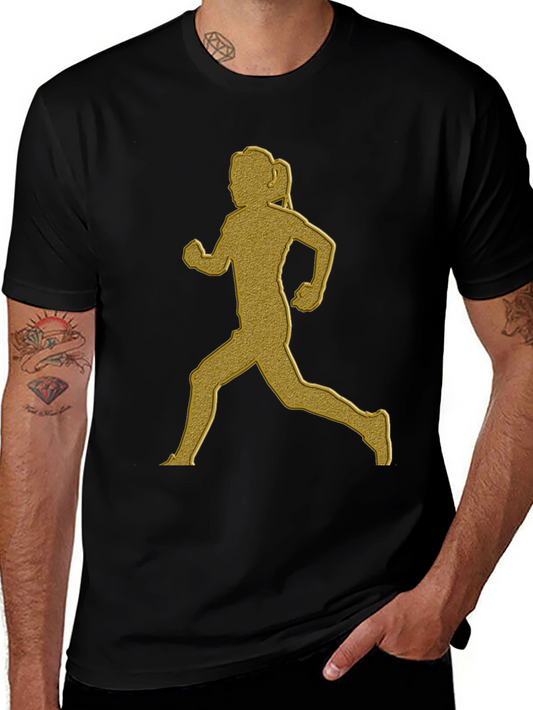 Running Girl Graphic Tee - Black T-Shirt