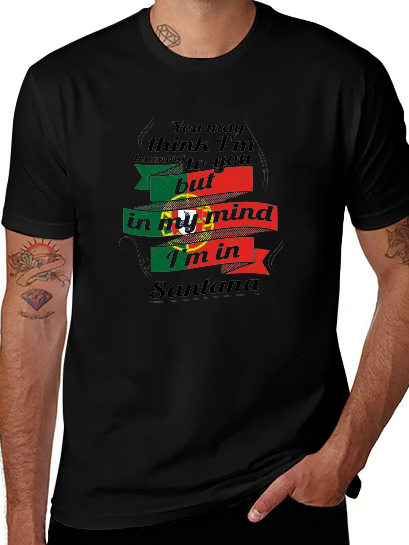 Santana Mind Black T-Shirt