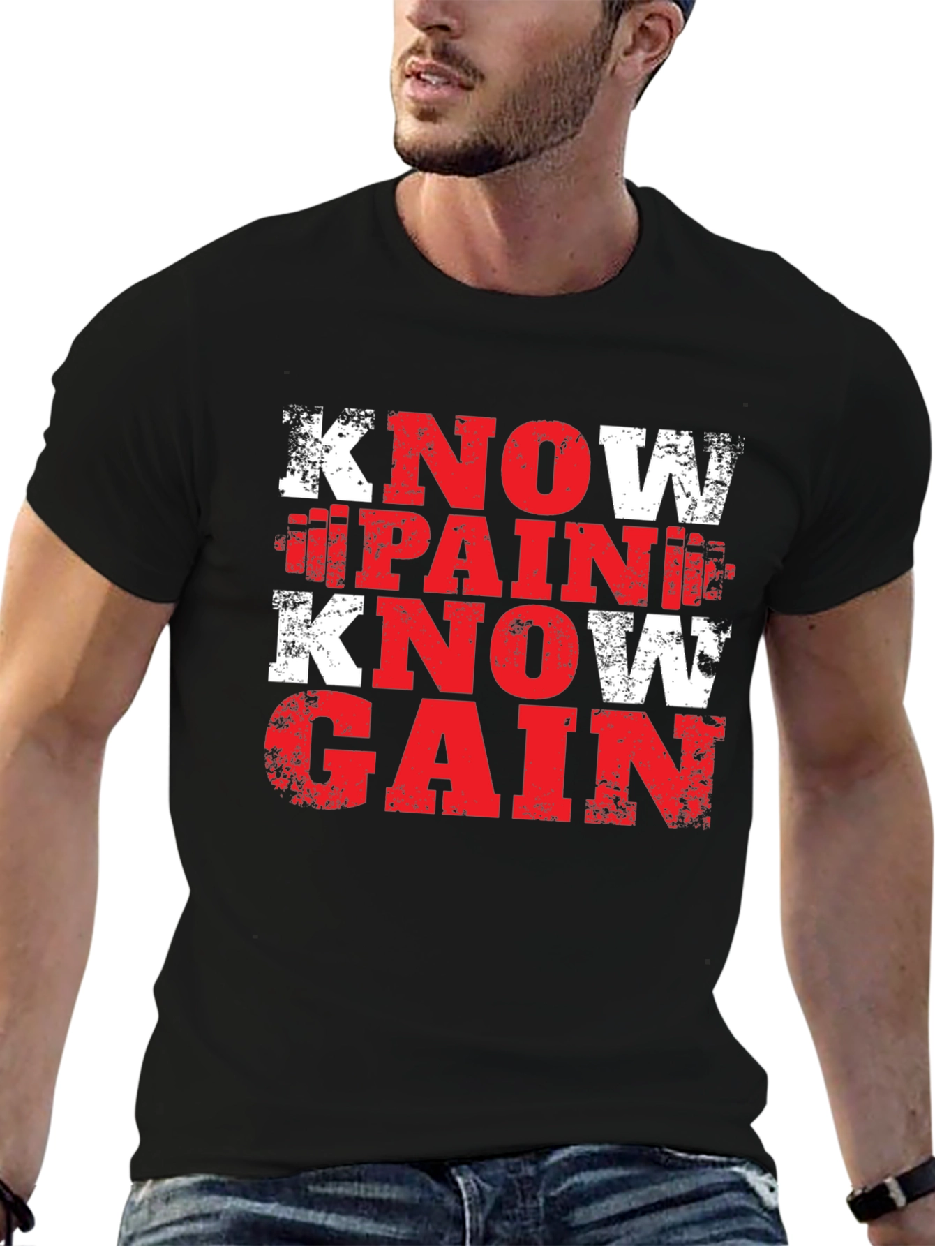 Know Pain Know Gain Fitness T-Shirt