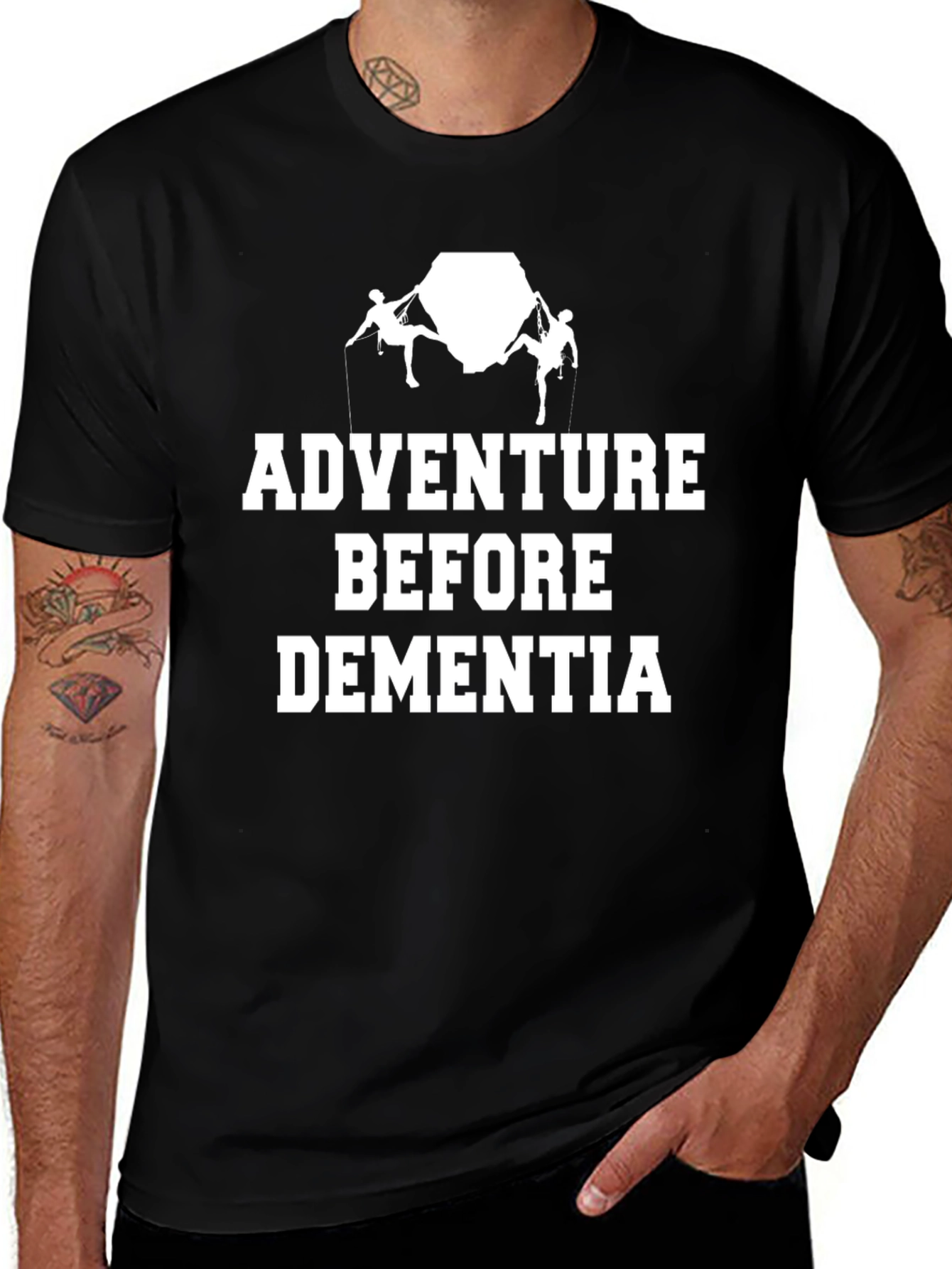Adventure Before Dementia Black Graphic Tee