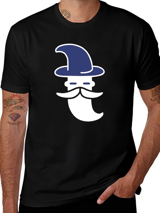 Wizard Graphic Tee - Black Cotton Shirt