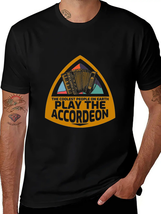 Accordion Casual Graphic T-Shirt – Simple And Comfortable Daily Wear