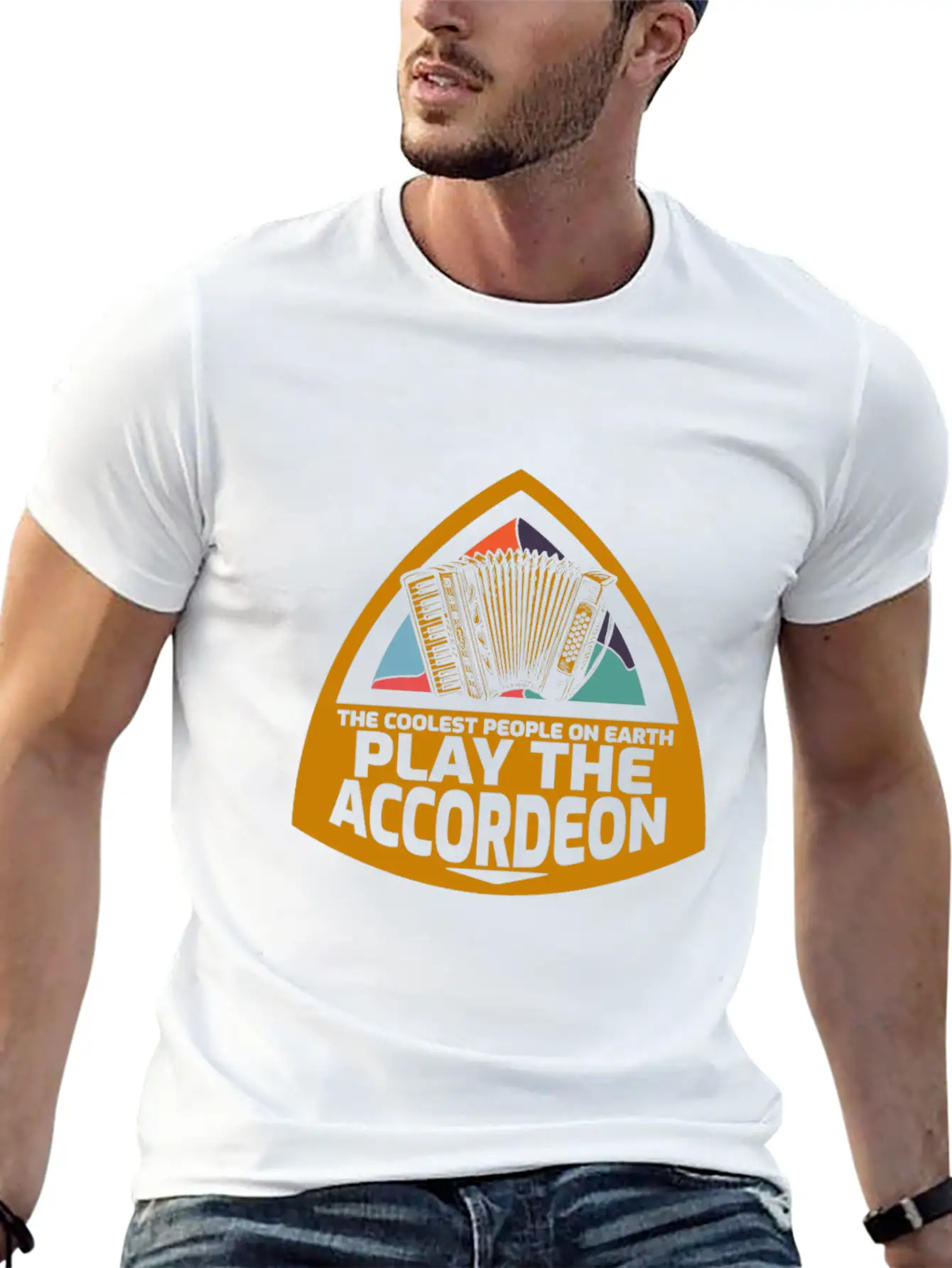 Accordion Casual Graphic T-Shirt – Simple And Comfortable Daily Wear