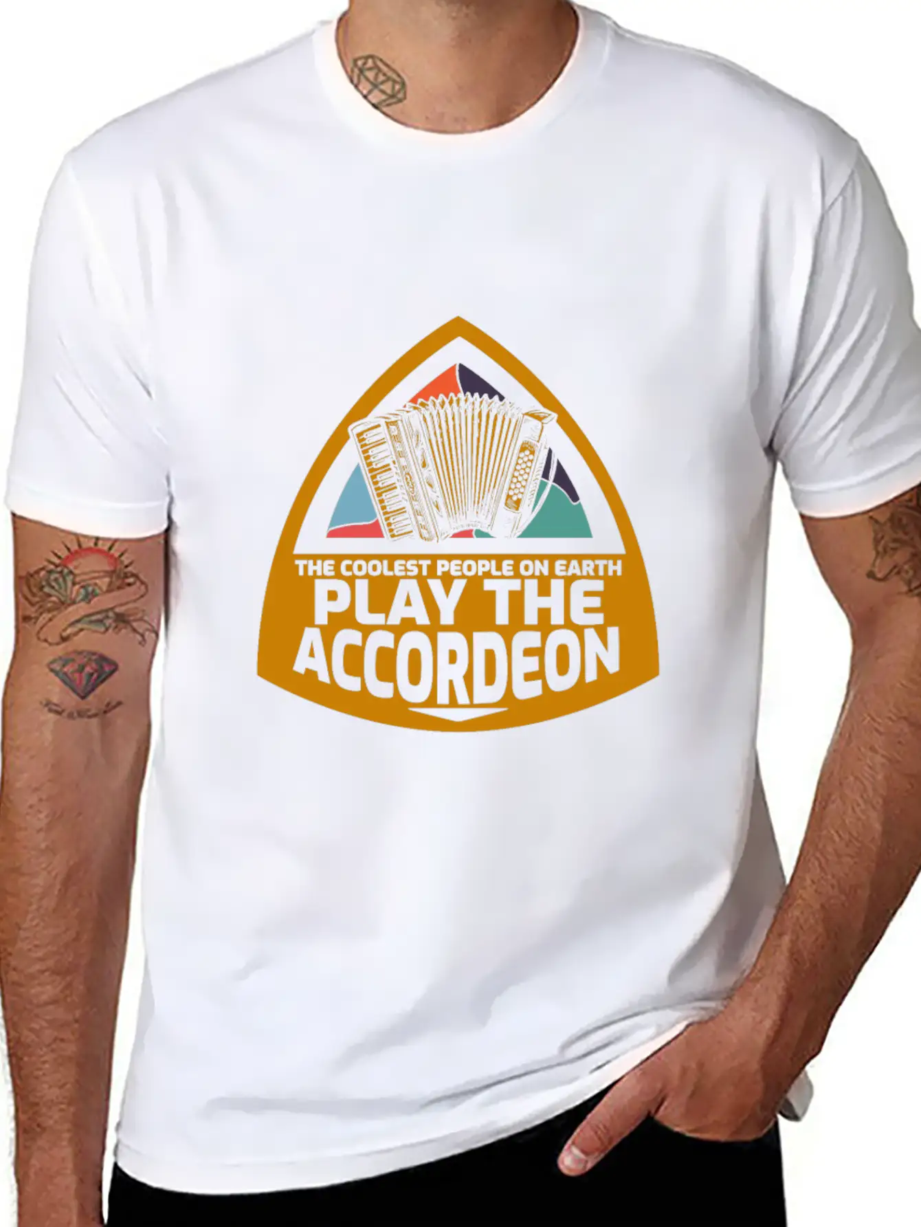 Accordion Casual Graphic T-Shirt – Simple And Comfortable Daily Wear