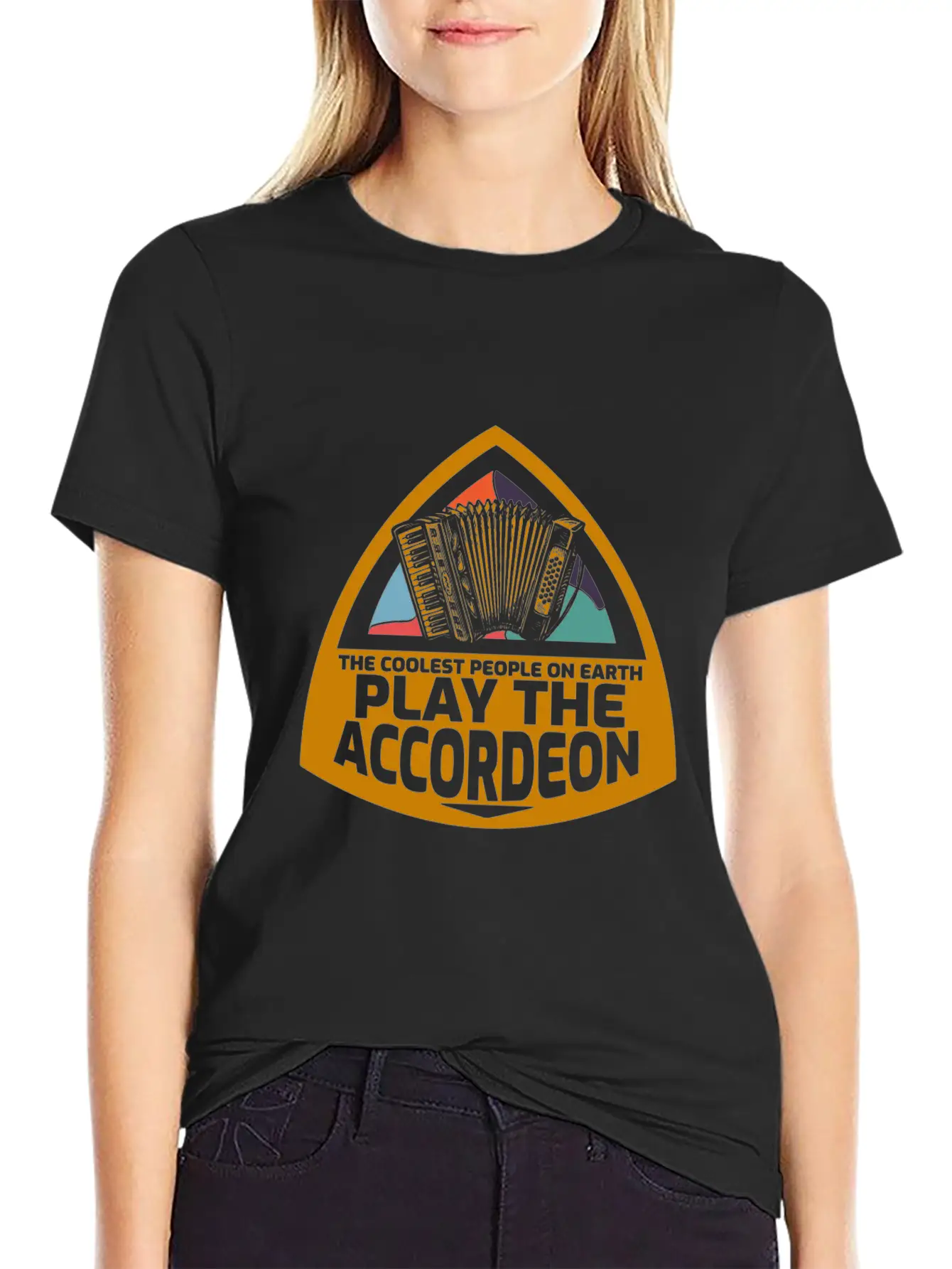 Accordion Casual Graphic T-Shirt – Simple And Comfortable Daily Wear