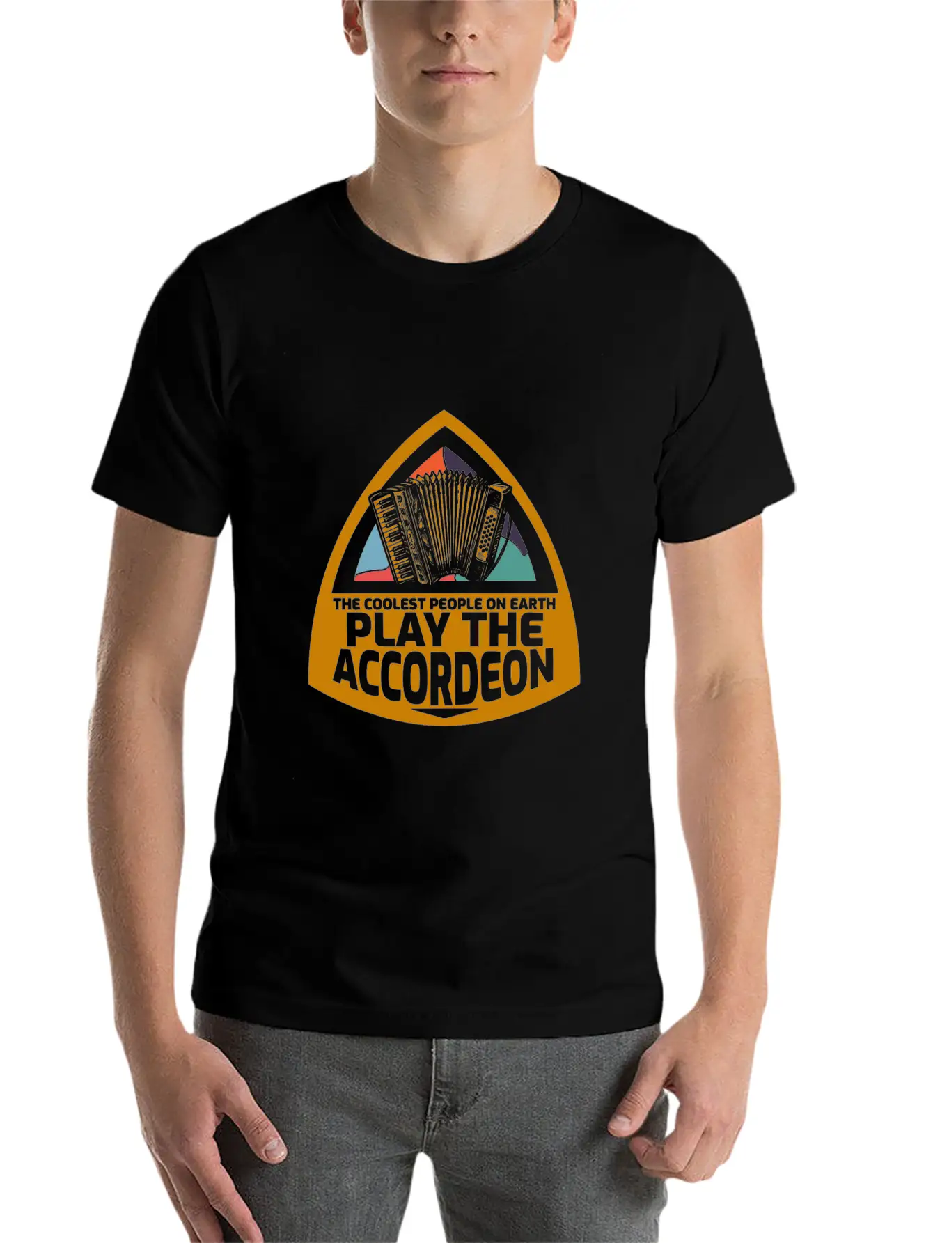 Accordion Casual Graphic T-Shirt – Simple And Comfortable Daily Wear