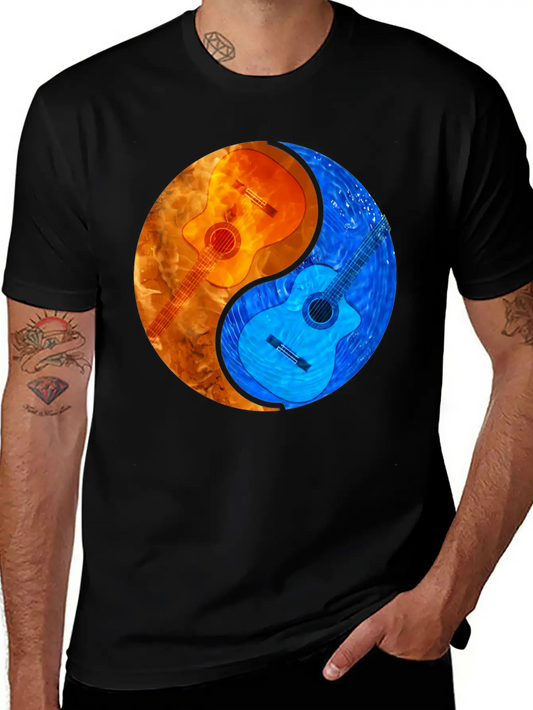 Acoustic Guitar Product - Ying Yang - Gift For Casual Graphic T-Shirt – Simple And Comfortable Daily Wear