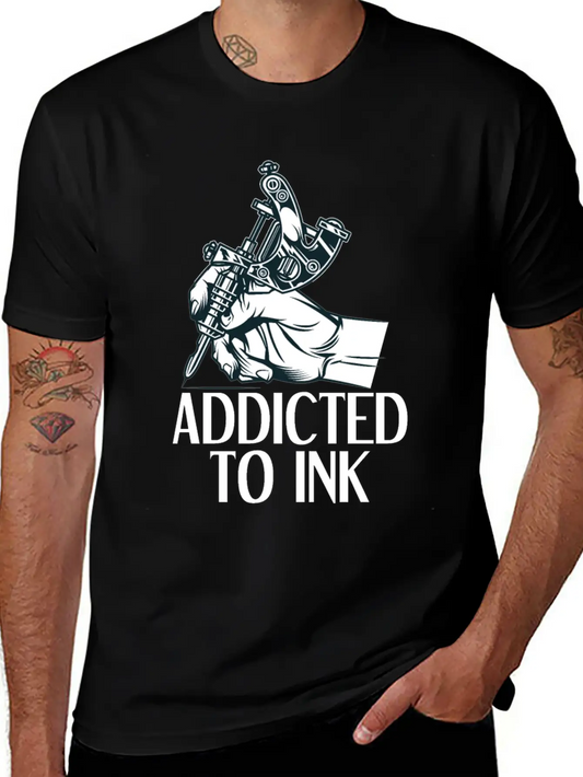 Addicted To Ink Tattoo Tattooist Tattoos Gift Timeless Short Sleeve Tee – Comfy And Minimalist Design