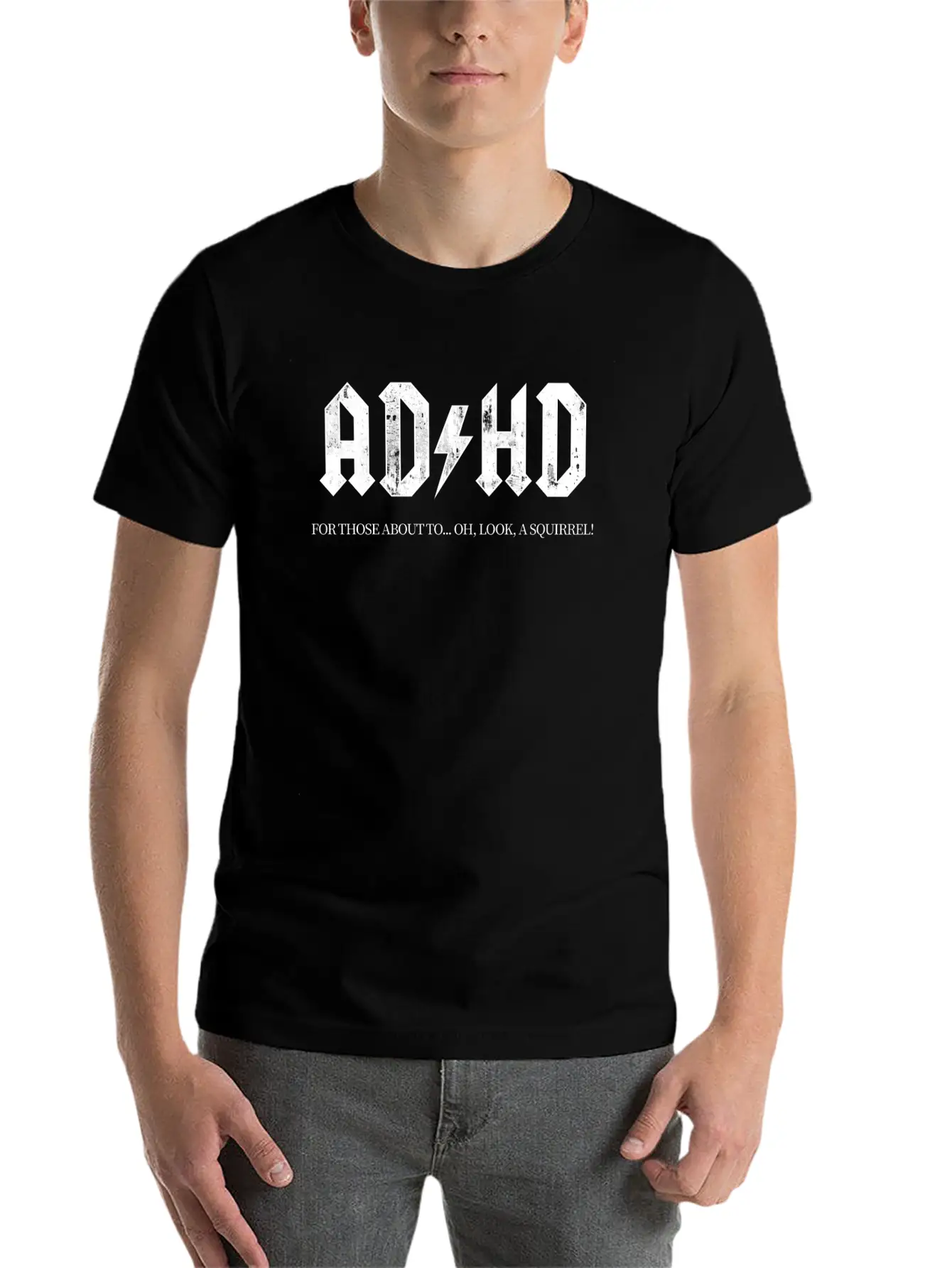 ADHD Meme Casual Graphic T-Shirt – Simple And Comfortable Daily Wear
