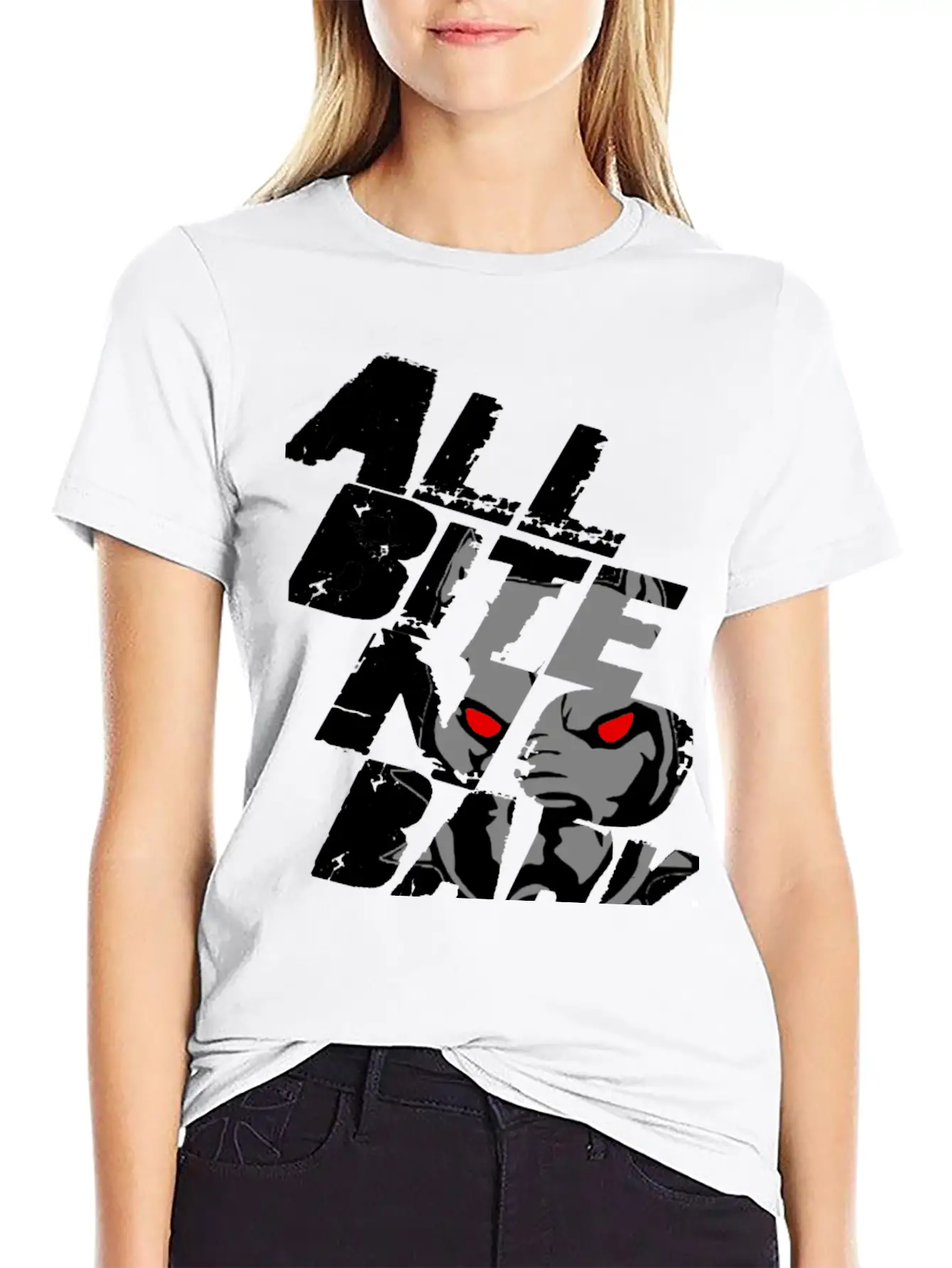 All Bite No Bark See Through Black Timeless Short Sleeve Tee – Comfy And Minimalist Design