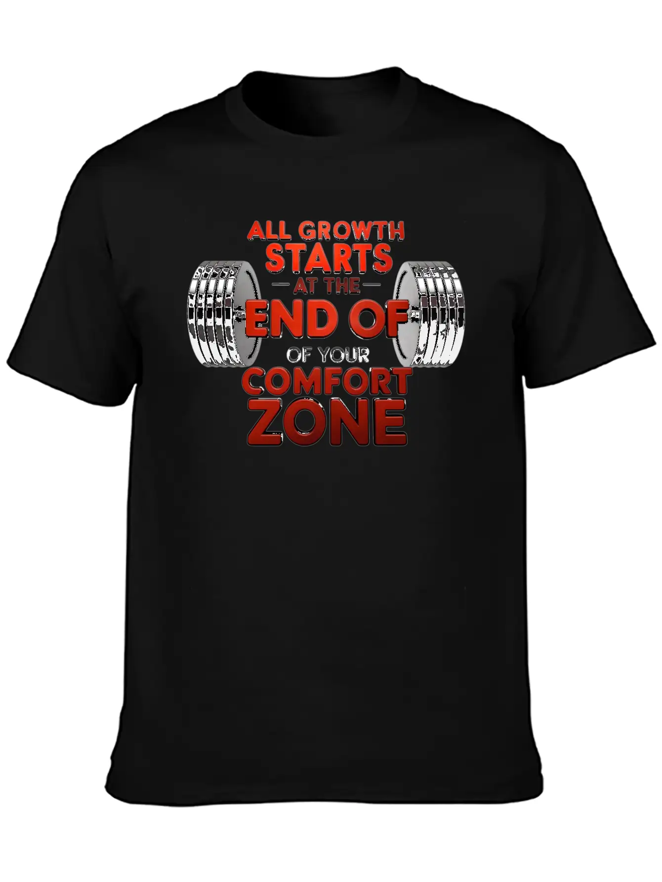 All Growth Starts At The End Of Your Comfort Zone Timeless Short Sleeve Tee – Comfy And Minimalist Design