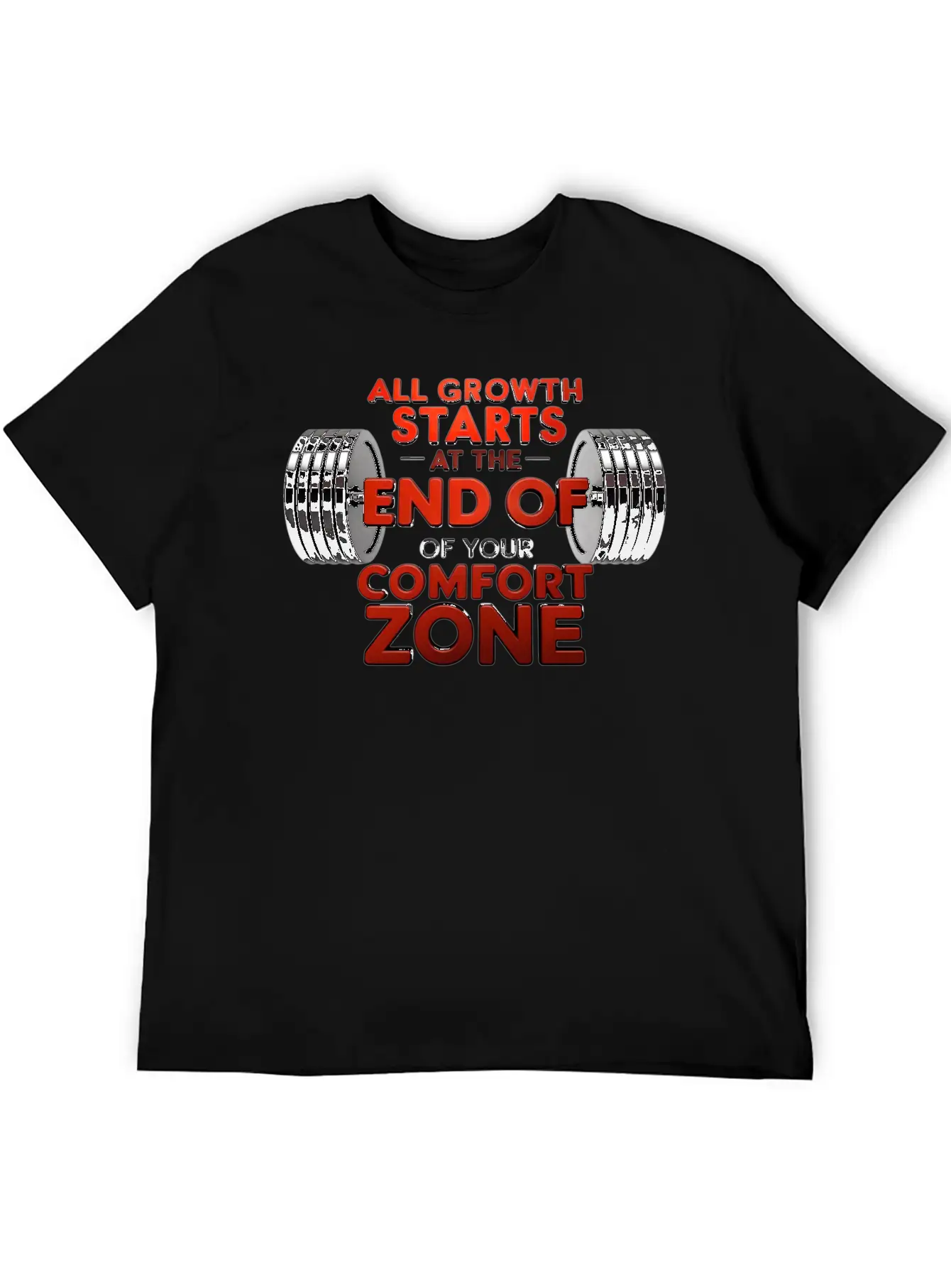 All Growth Starts At The End Of Your Comfort Zone Timeless Short Sleeve Tee – Comfy And Minimalist Design