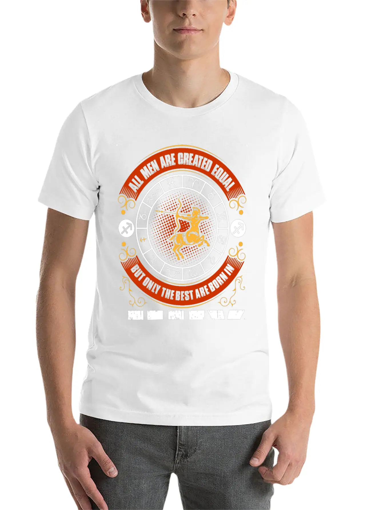 All Men Are Created Equal But Only The Best Are Casual Graphic T-Shirt – Simple And Comfortable Daily Wear