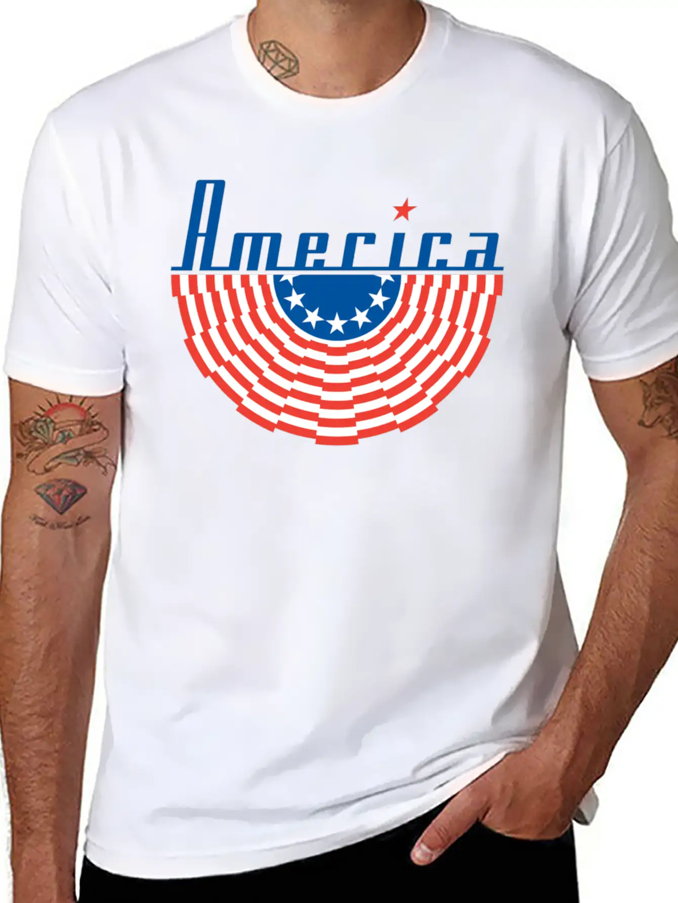 America Flag Casual Graphic T-Shirt – Simple And Comfortable Daily Wear