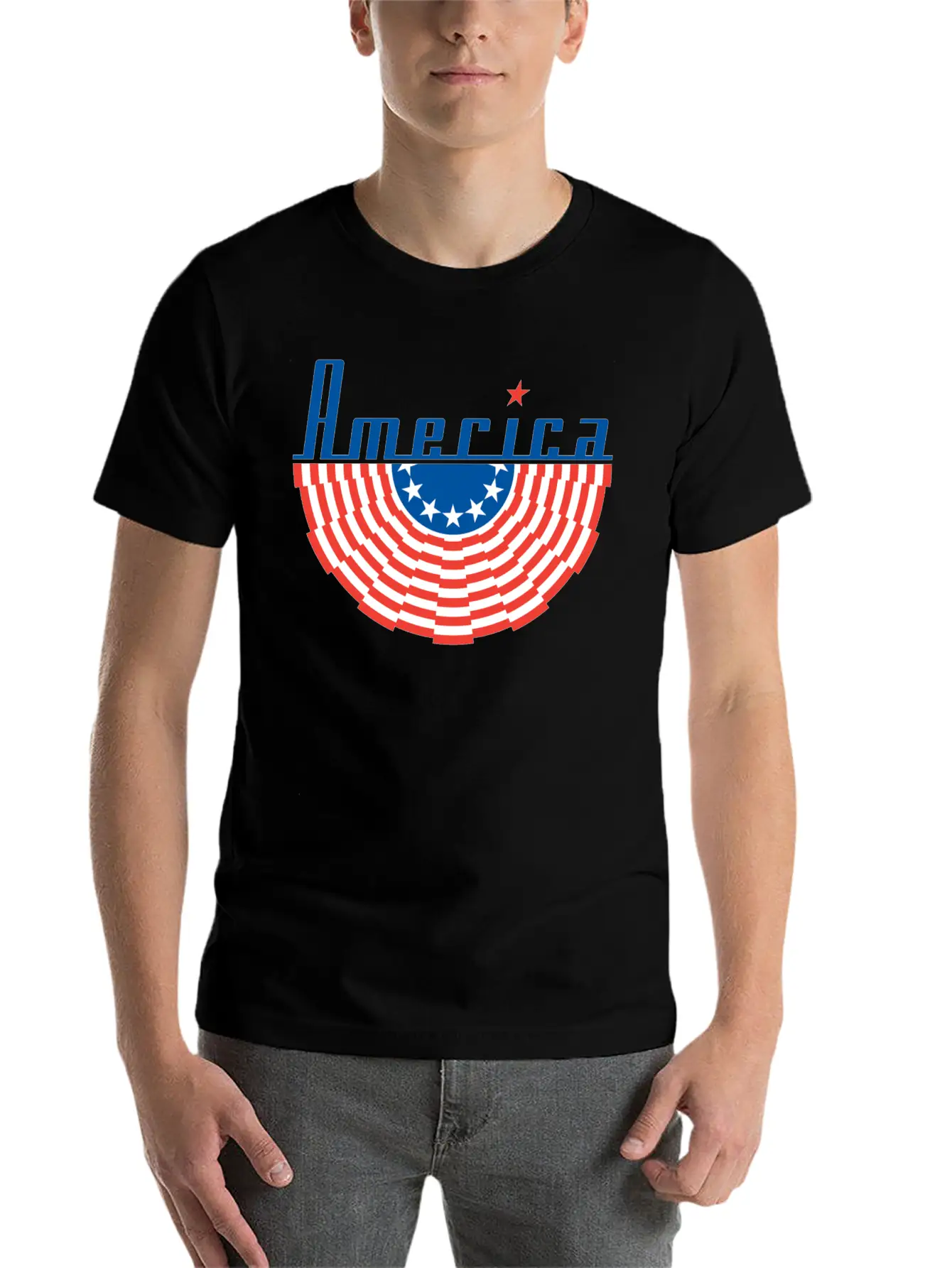 America Flag Casual Graphic T-Shirt – Simple And Comfortable Daily Wear