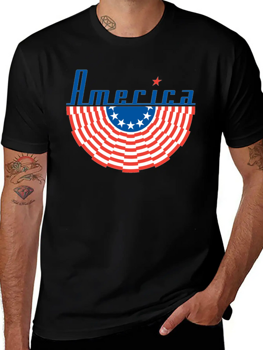 America Flag Casual Graphic T-Shirt – Simple And Comfortable Daily Wear