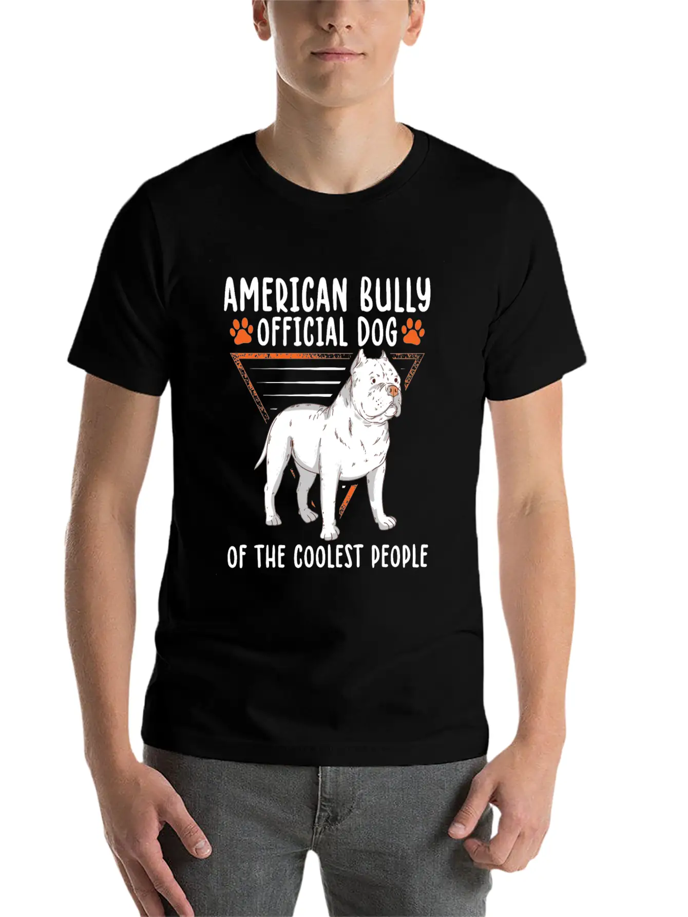 American Bully Dog Of The Coolest | Dog Owner Casual Graphic T-Shirt – Simple And Comfortable Daily Wear
