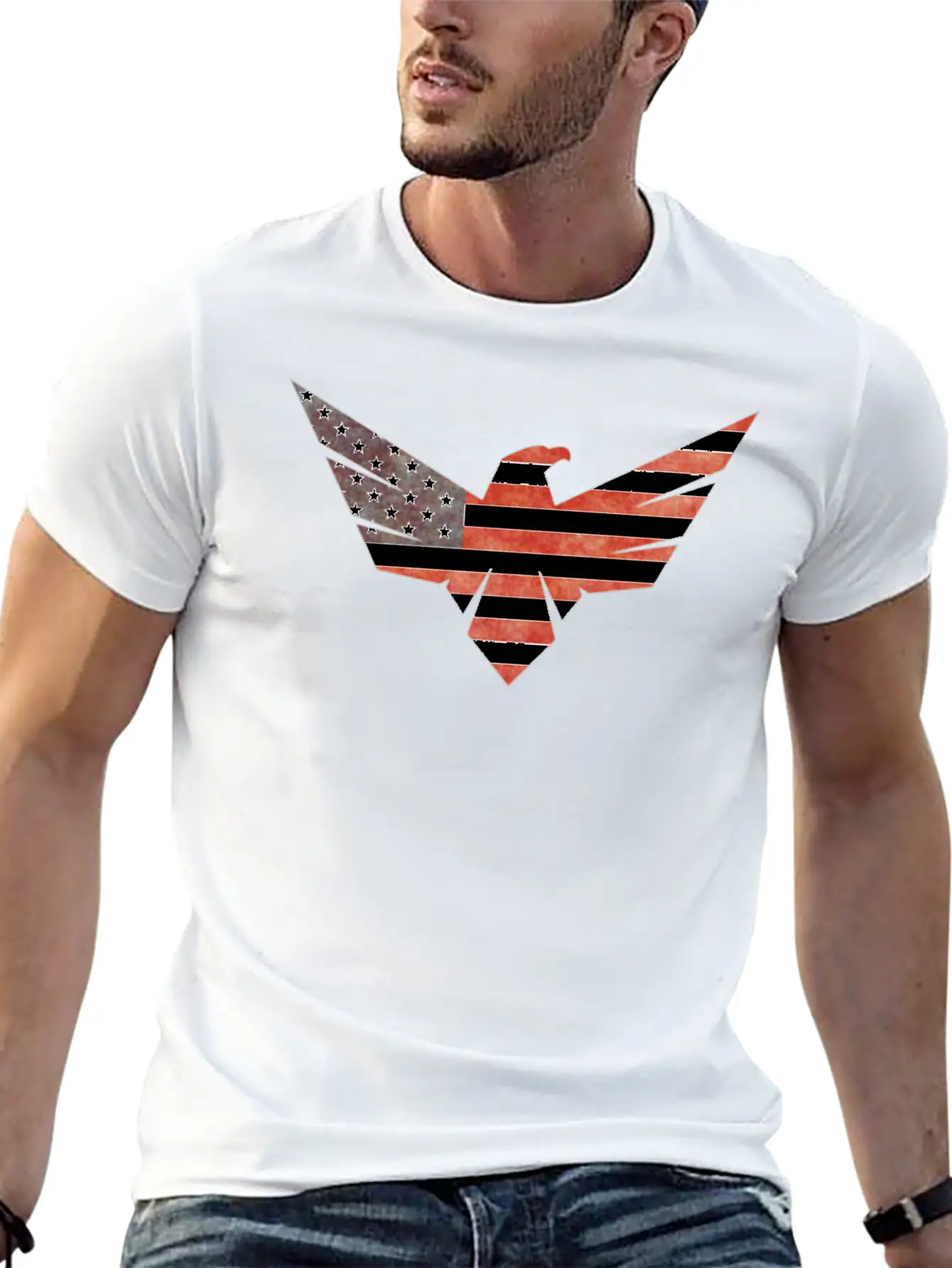 American Flag Eagle Casual Graphic T-Shirt – Simple And Comfortable Daily Wear