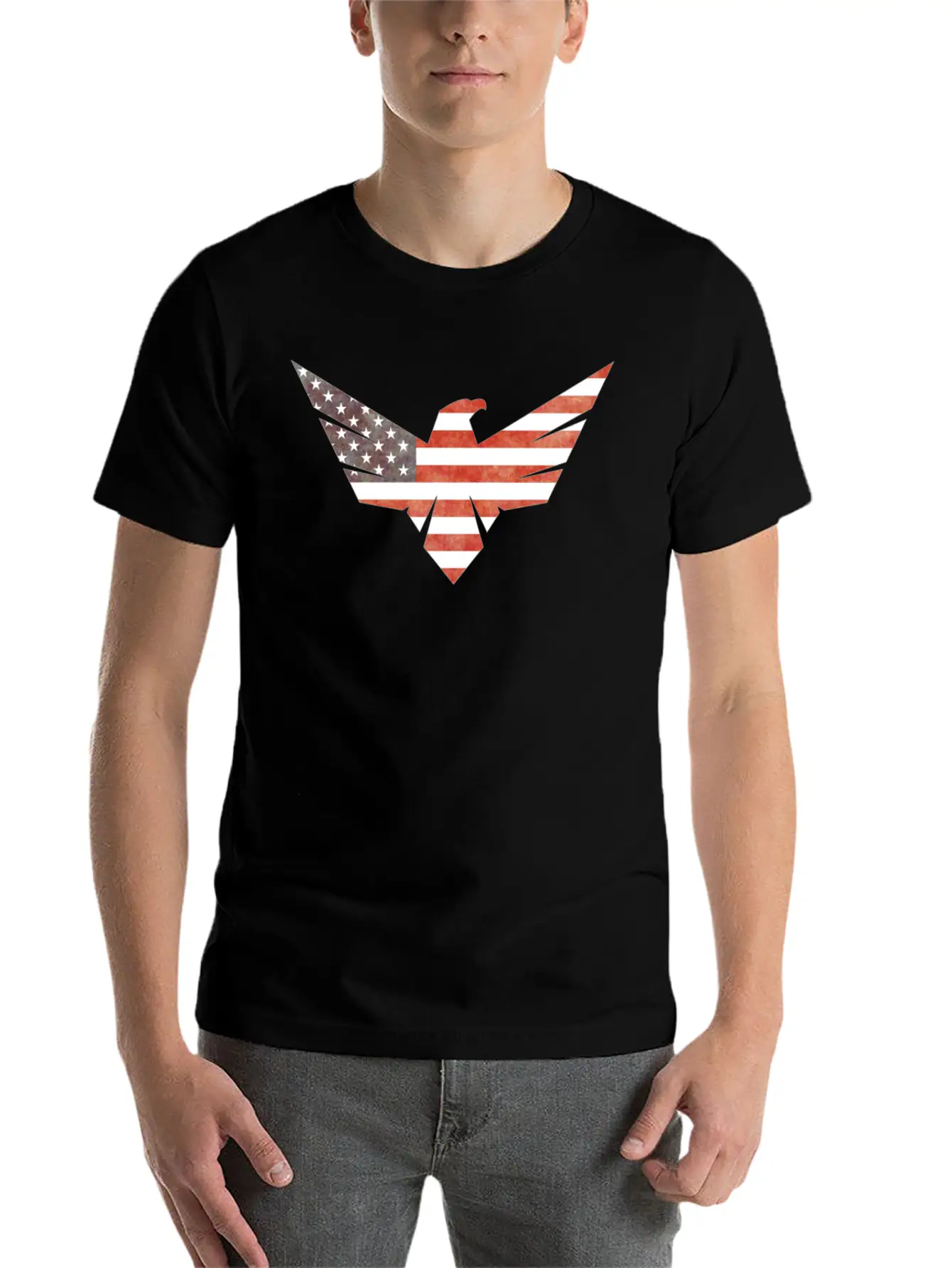American Flag Eagle Casual Graphic T-Shirt – Simple And Comfortable Daily Wear