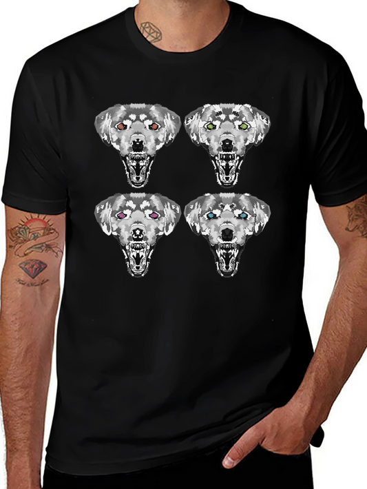 Wolf Pack Graphic T-Shirt - Stylish Black Tee