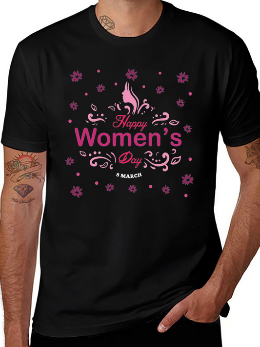 Womens Day T-Shirt - 8 March - Floral Design