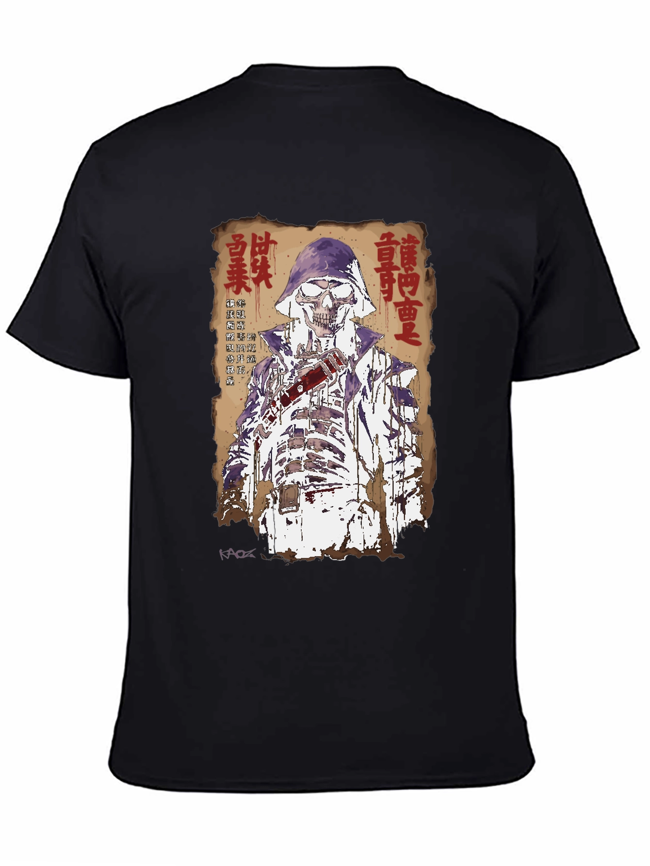 Samurai Skeleton Graphic Tee - Unique Design