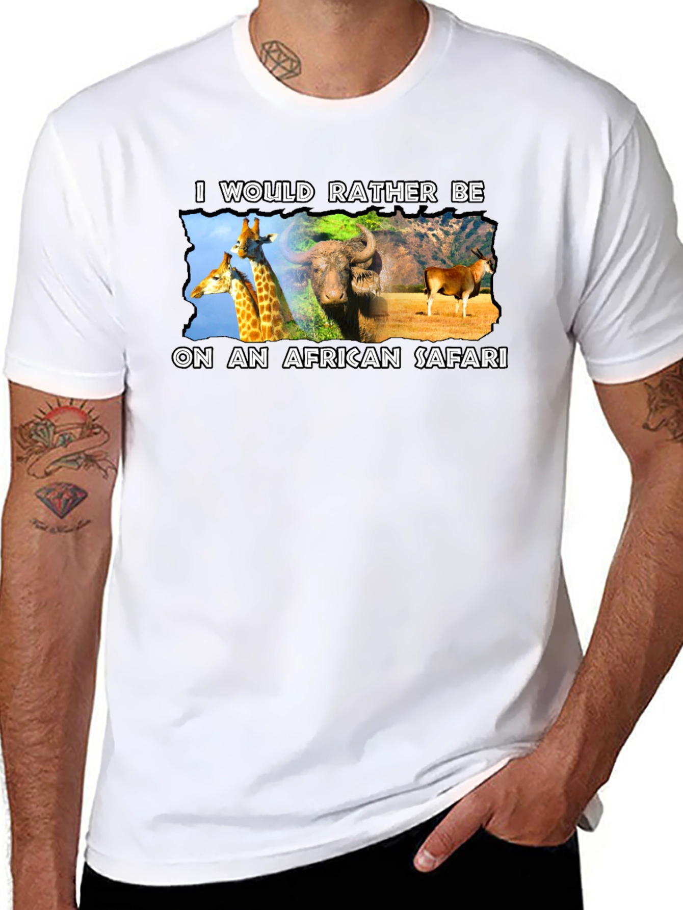 African Safari Graphic T-Shirt - Novelty Design