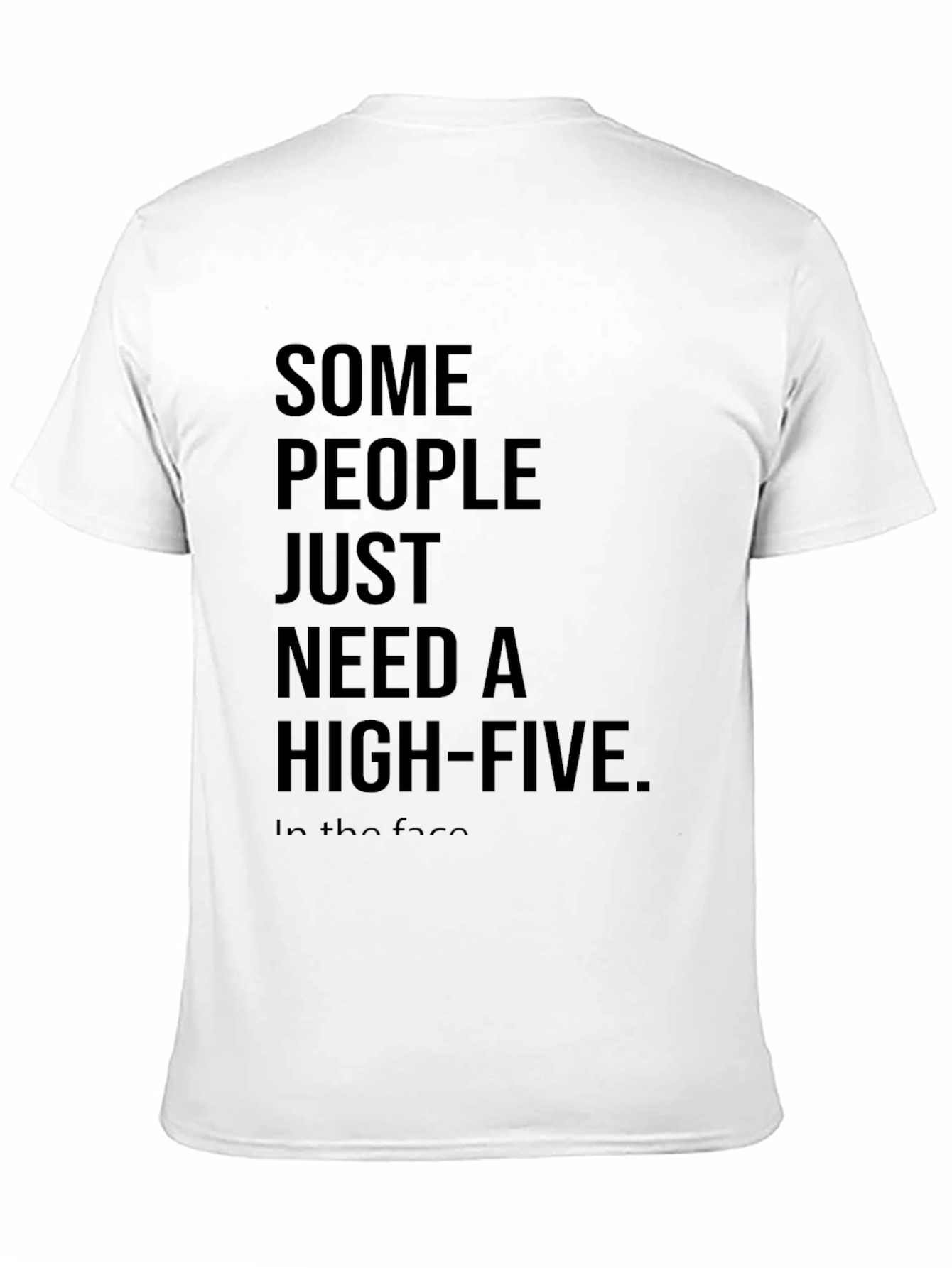Sarcastic High-Five Black Cotton T-Shirt