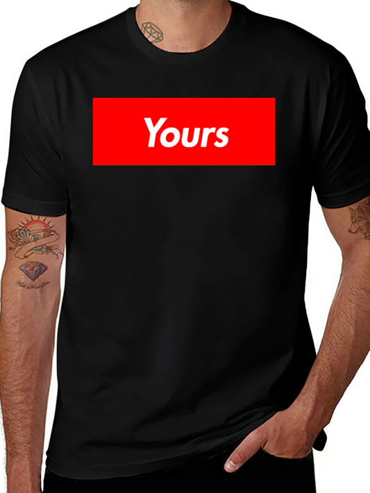 Yours Graphic Tee - Black Cotton T-Shirt