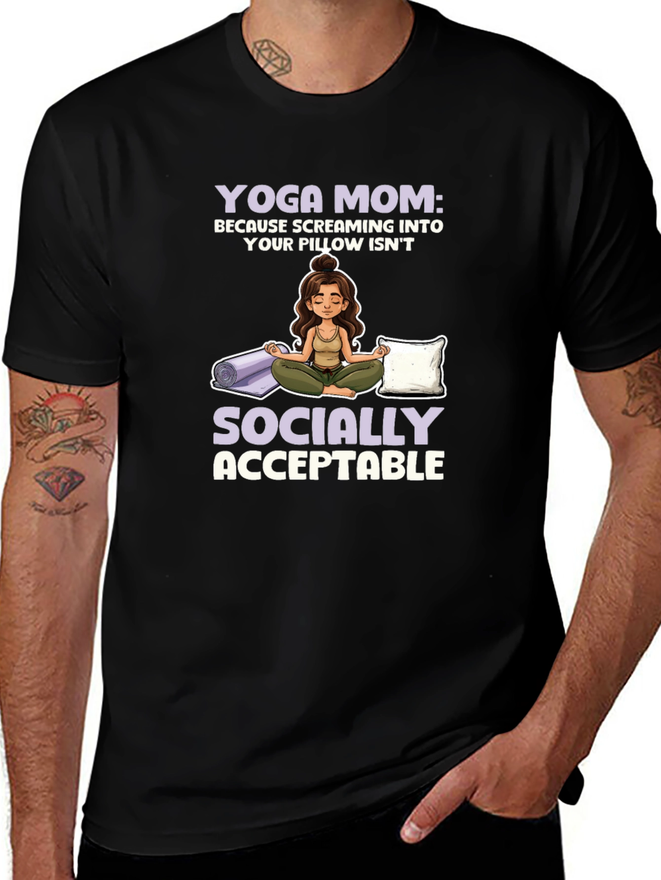 Yoga Mom Graphic T-Shirt - Socially Acceptable