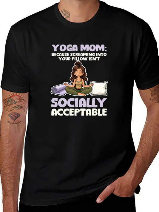 Yoga Mom Graphic T-Shirt - Socially Acceptable
