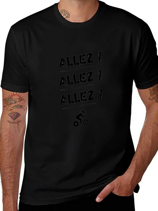 Allez! Cycling T-Shirt - Black Graphic Tee